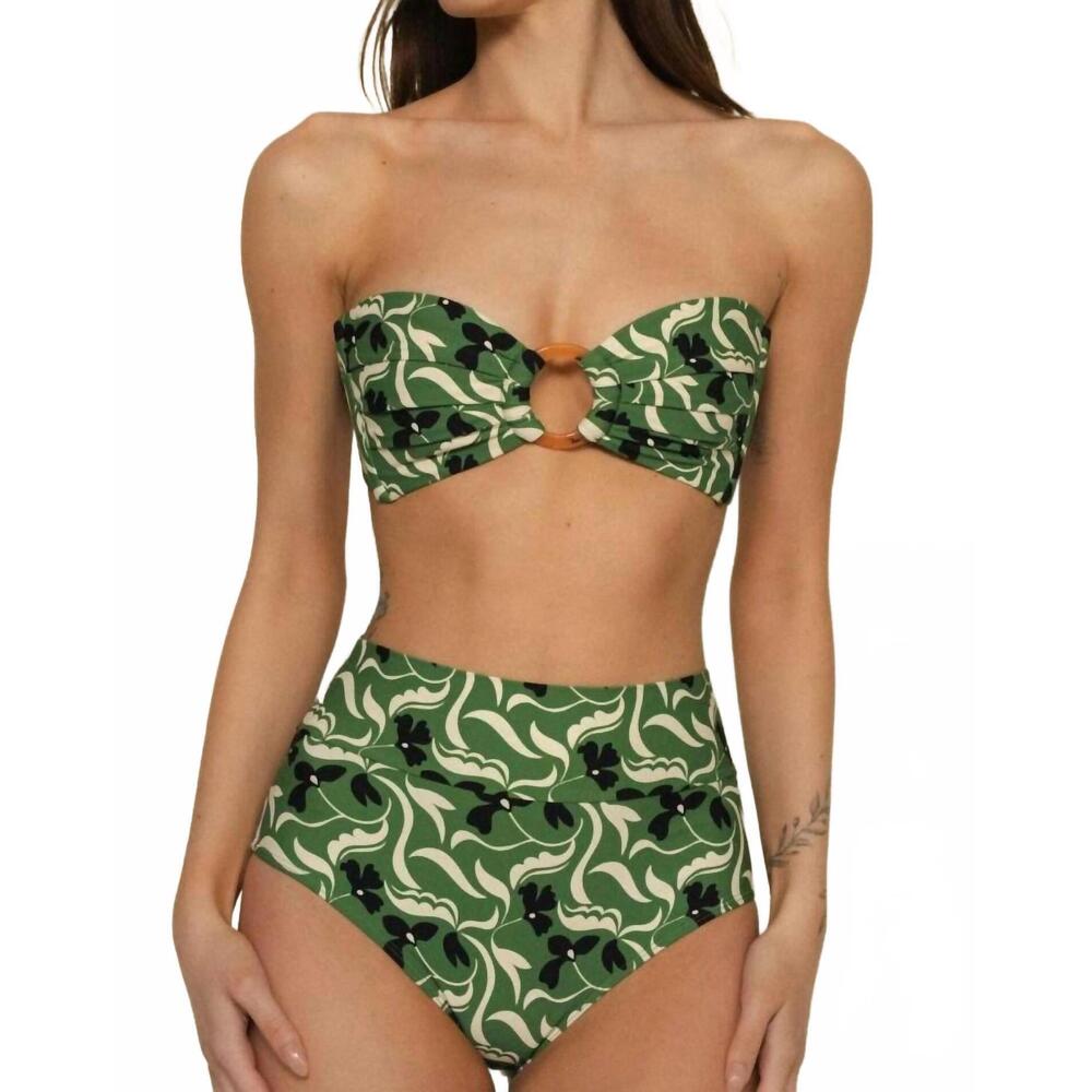 NEW MONTCE tori ties bandeau bikini top in veronica floral